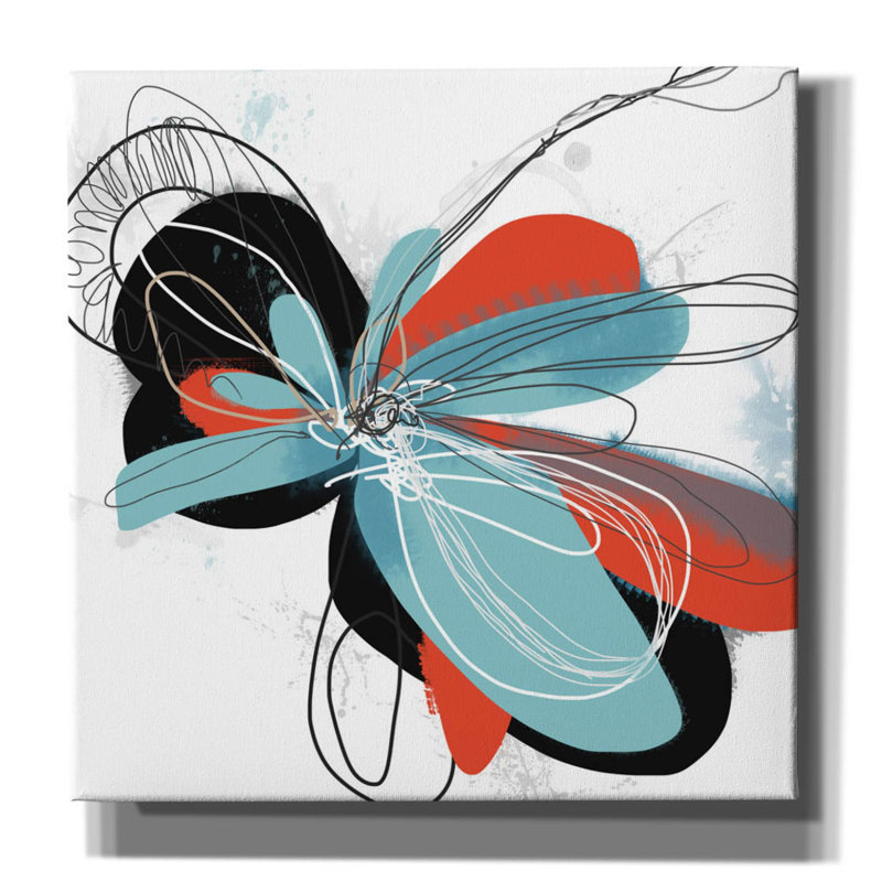 «The Flower Dances 1» par Jan Weiss, art mural sur toile, H 12 po x l 12 po x P 0,75 po