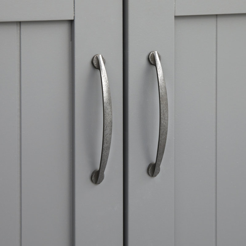 Desserte en bois de 45 po de largeur Peraza, Gris anthracite