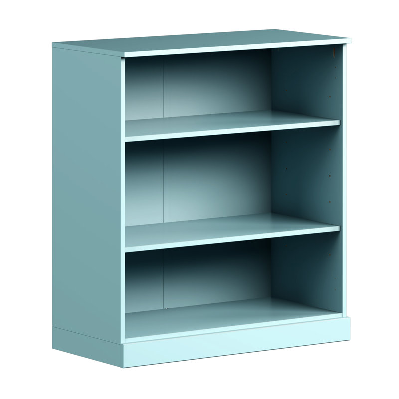Leanardo Palace Imports 100% Solid Wood Modular Storage Cabinet with Adjustable Shelves, 32" Wide x 35.75" Tall, Aqua Blue