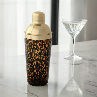 20-Ounce Confetti Glass Cocktail Shaker With Stainless Steel Top
