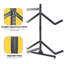 Launda 2-Level Freestanding Adjustable Kayak Rack with Padded Arms and Lockable Wheels