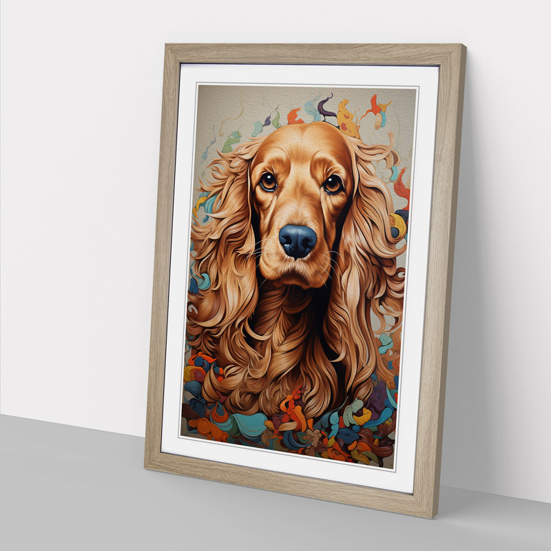 Single Picture Frame Print on Wood, 64cm H x 46cm W, Oak Framed