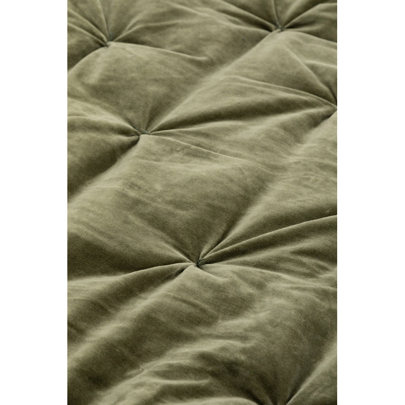 Rivky Opulent Velvet Bedspread Blanket, Green