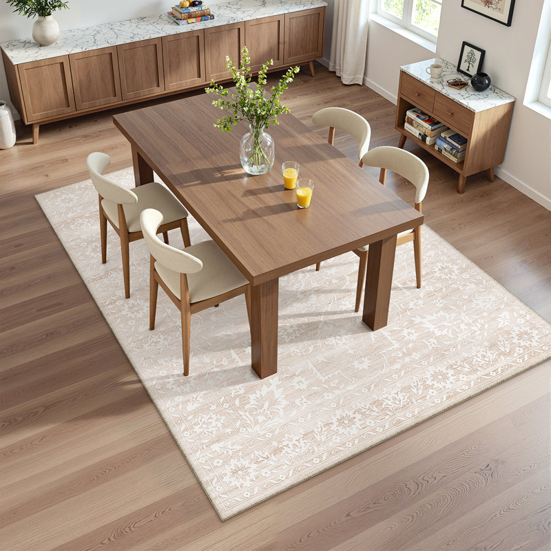 Rectangle Area Rug, Beige/Grey, Rectangle 60 x 120cm