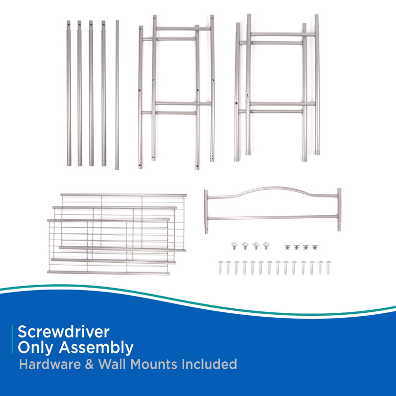 Polished Pewter 3-Tier Steel Over-The-Toilet Storage Rack