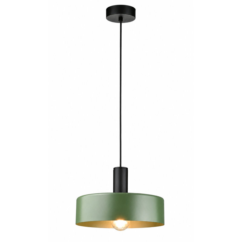 Taeshaun 1 - Light Drum Pendant, Khaki Black, Green