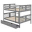 Lit superposé double au-dessus de double avec tiroirs et échelle pour les meubles de chambre à coucher, de chambre d'amis-105708049