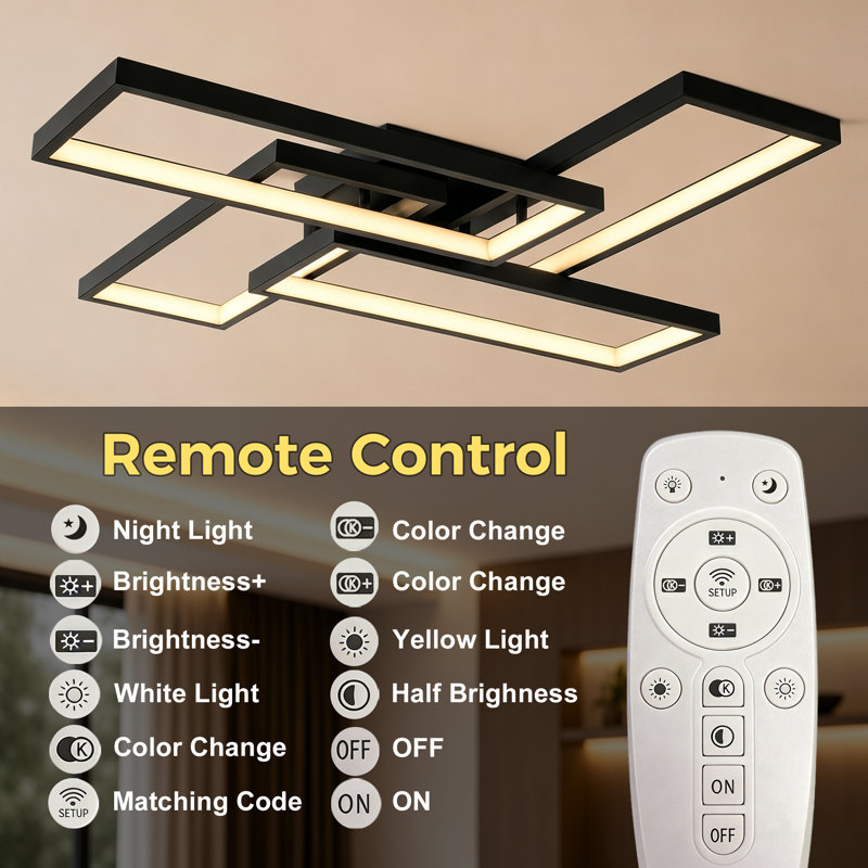 15.7in Modern LED Flush Mount Ceiling Light