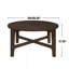 Table basse ronde en bois, brun foncé