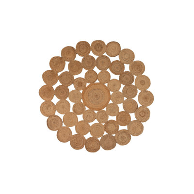 Round Solid Colour Hand Woven Area Rug