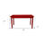 Gracie Mills 48" Fire Engine Red Solid Wood Dining Table-2050489690