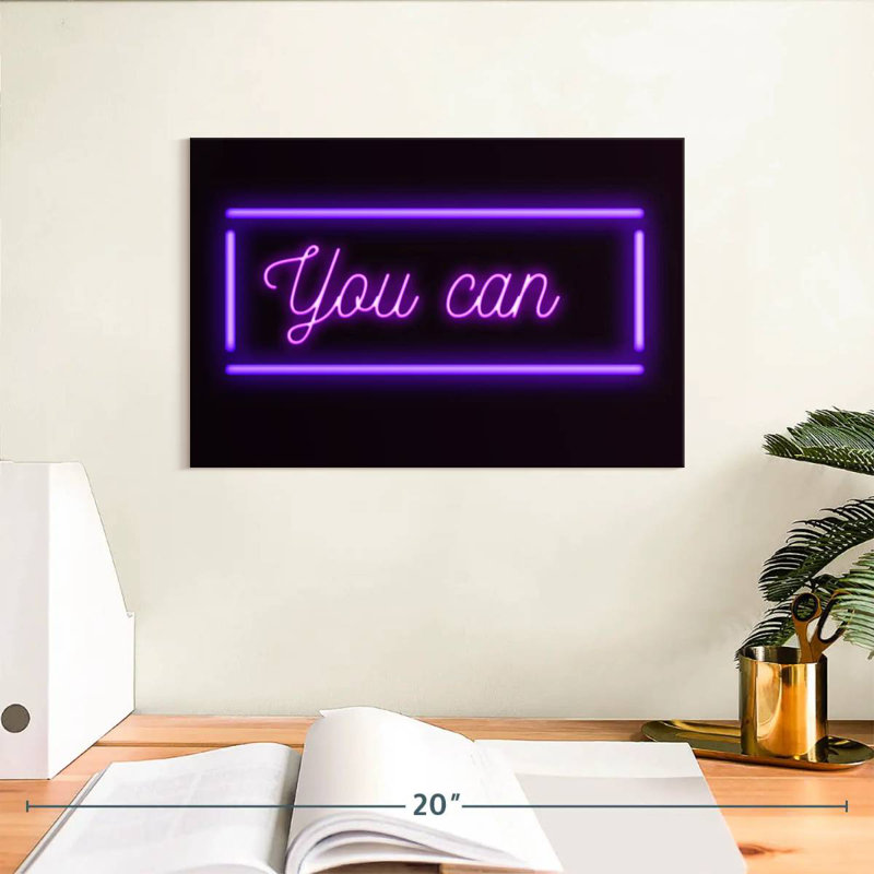 Enseigne néon You Can, H 8 po x l 12 po