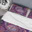 Cachemire floral mauve - Ensemble de housse de couette abstrait - Microfibre de polyester-19189656