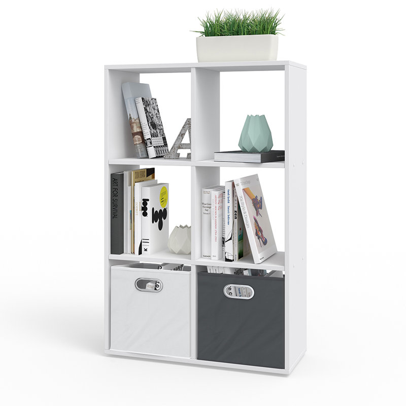 Viera 107.9 cm H x 69.8 cm W Cube Bookcase, White