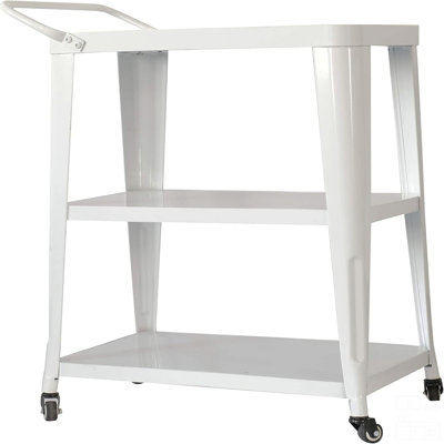 3-Tiered Metal Frame, Industrial Dining Cart With Swivel Wheels by Ophelia & Co.