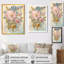 Art mural rétro avec fleurs squelettes roses - autres plantes et fleurs-1641577356-1641577346