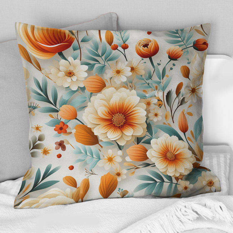 Coussin Orange, 16" x 16"