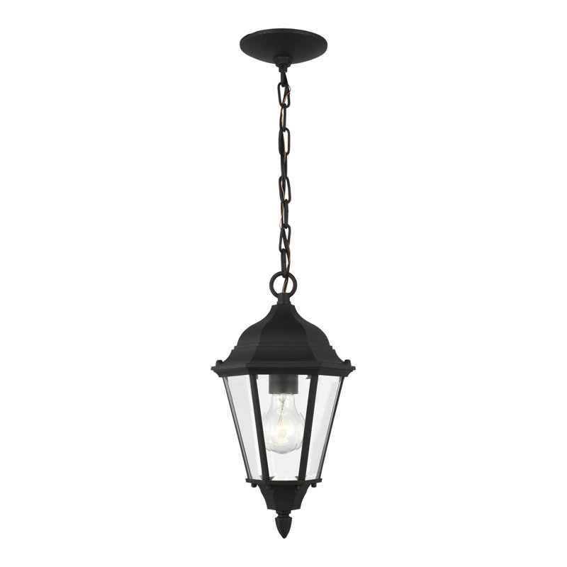 Luminaire suspendu d'extérieur à une lumière Bakersville de Génération Éclairage , Non, Noir, Abat-jour transparent
