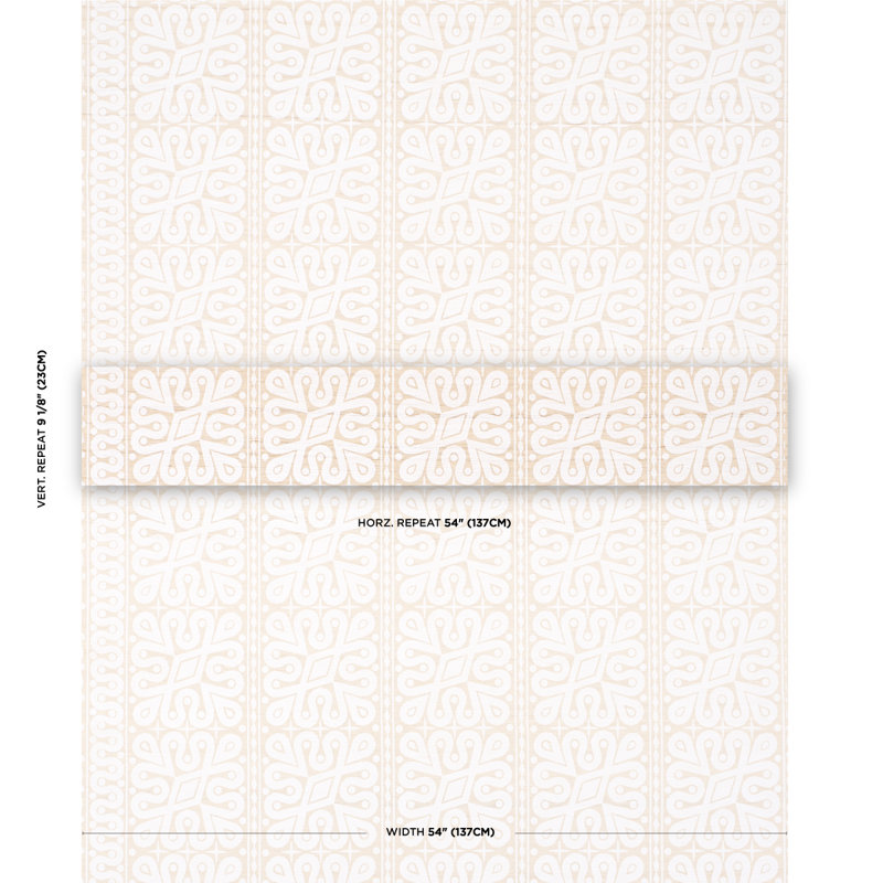 Tissu en soie Celerie Kemble Borneo, Blanc