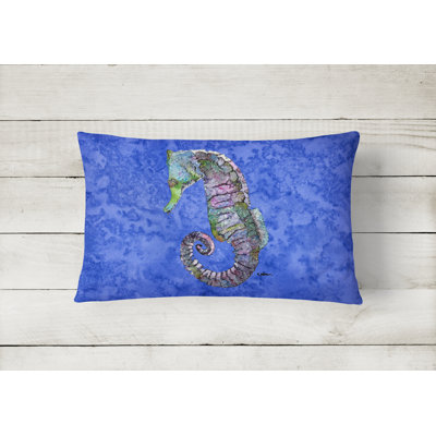 Seahorse Outdoor Throw Pillow