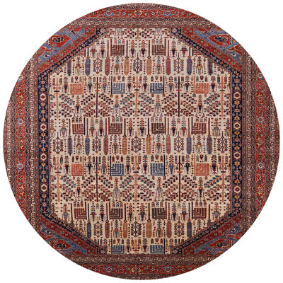 Tapis brun / bleu / noir