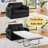 Twin Size Sofa Bed 47.2" Sleeper Sofa Loveseat Sofa with a Foldable Mattress, a Foldable Side Table, a Side Storage Pocket and Two USB Ports for Living Room, Grey-1536207316