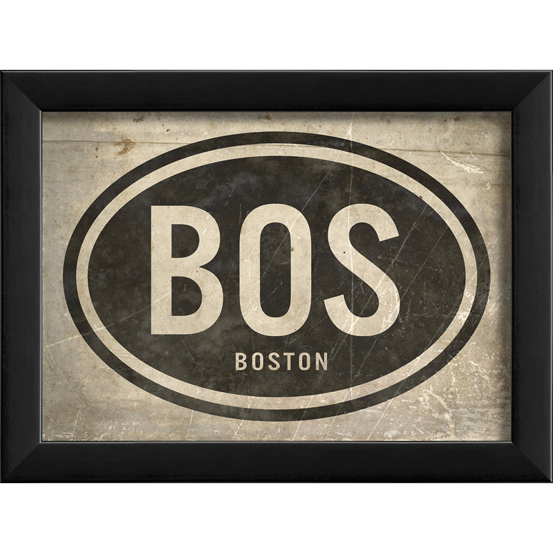 « bos boston airport code », art textuel encadré