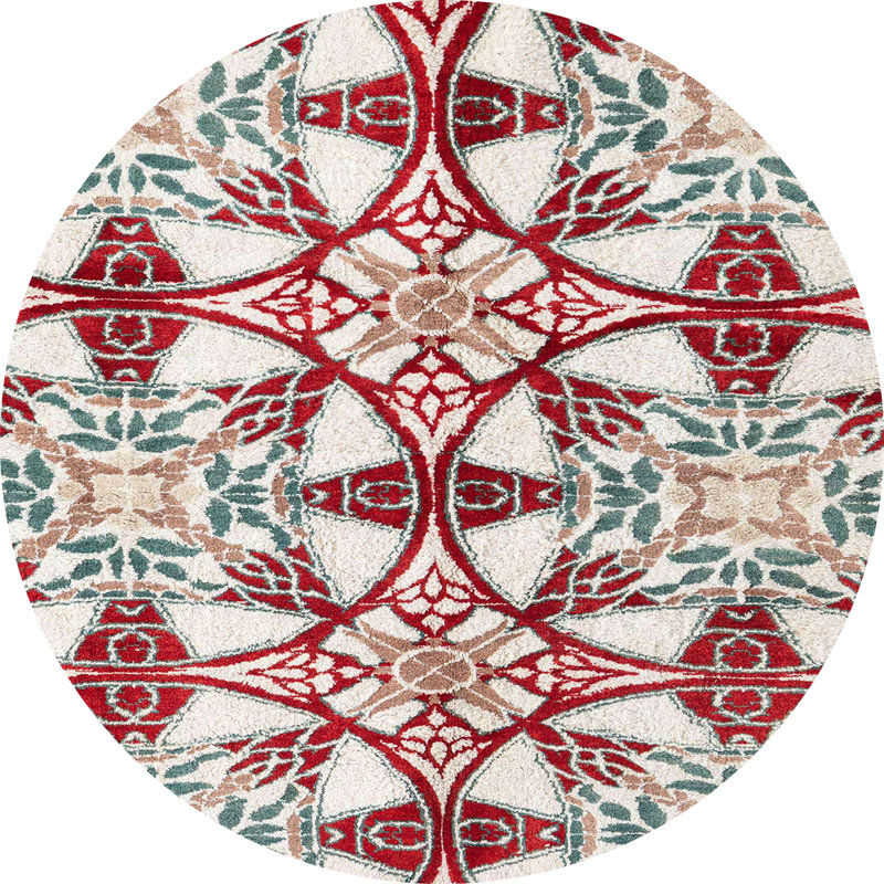 Abstract Indoor Rug, Round 8'