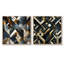Hexham - Ensemble de 2 collages de formes carrées abstraites-102162524-102162525