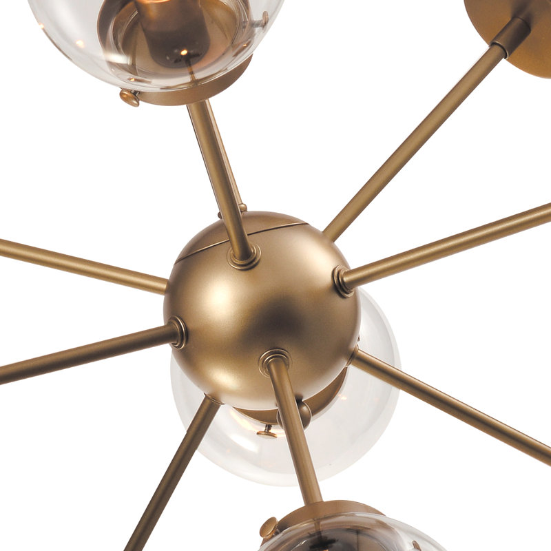 Fairley 9 - Light Dimmable Sputnik Sphere Chandelier, Gold