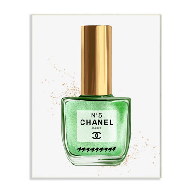 «Makquillage Nail Vernis Green Gold Fashion Design», impression