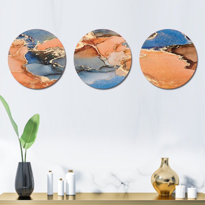 Modern Abstract Wall Decor on Metal