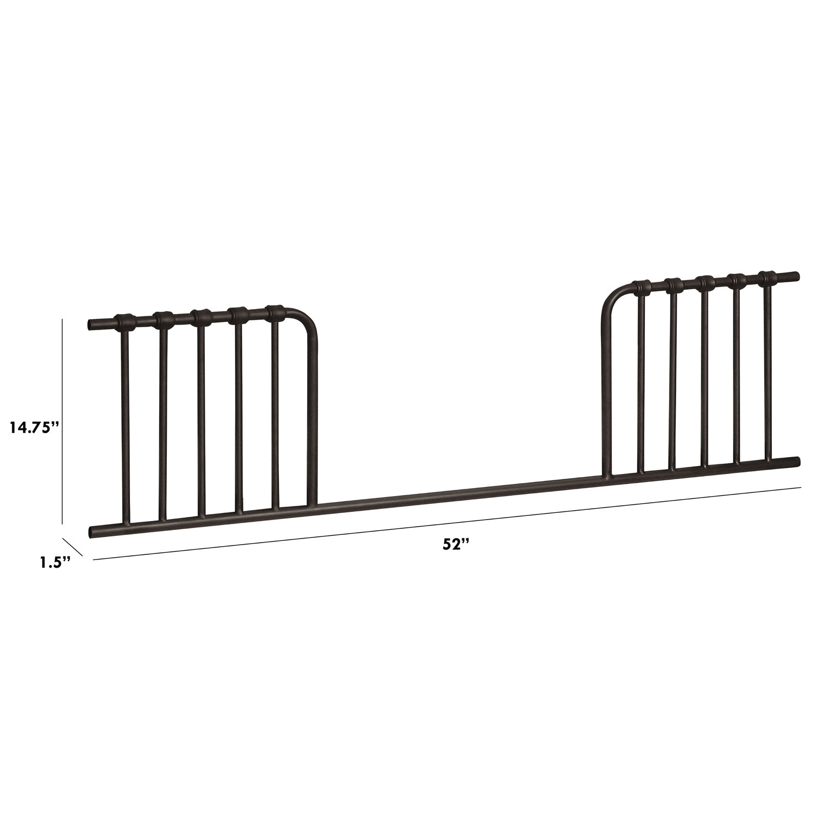 Abigail Toddler Bed Rail, Vintage Iron