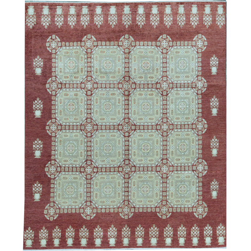 Tapis rouille de haute qualité noué à la main