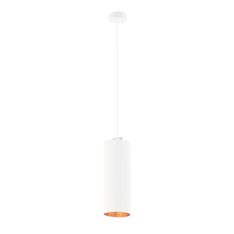 Resa 1 - Light Cylinder Pendant, White, White