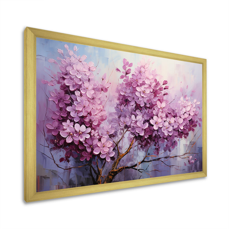 Whispers of Lilac III - Imprimé, H 34 po x l 44 po x P 1,5 po, Cadre doré simple