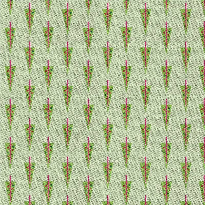 Tapis vert foncé/vert clair à motifs Rosalba, Carré 6 pi