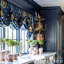 Blue Room Lampas Silk Fabric