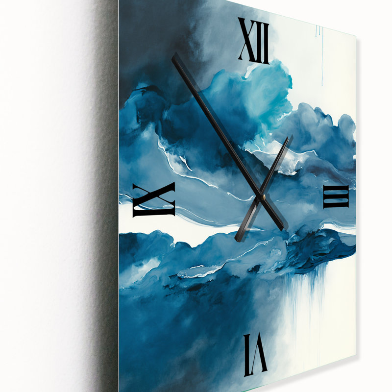 Jeaniene - Abstract Liquid Ink Wall Clock, Grand