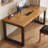 Brown Rectangular Solid Wood Writing Desk-742825385