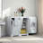 Freestanding Laundry Cabinet With Tilt-Out Hamper & Adjustable Shelf,Door Shelve Design