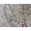 Tapis de surface en laine ronde 5 pi 1 po noué la à la main one-of-kind Abeni