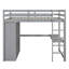 Lit mezzanine en bois avec garde-robe intégré-1031340800
