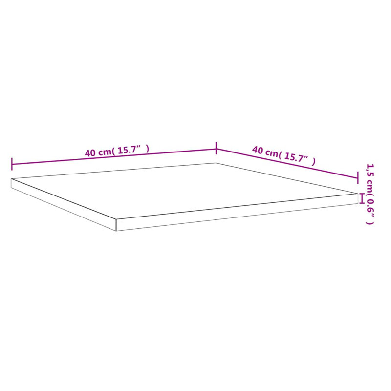 Thresa Bracket Shelf, 1.5cm H x 40cm W x 40cm D, Grey Sonoma