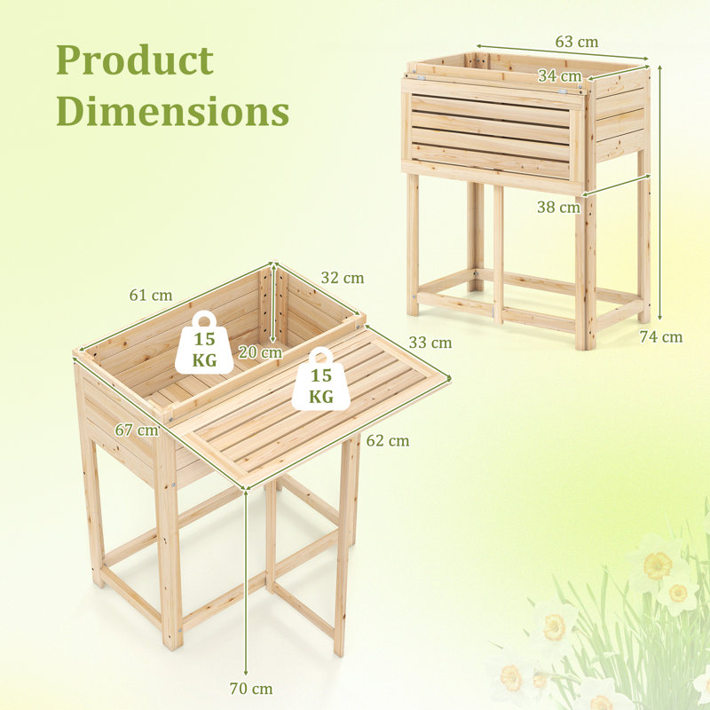 Wood Elevated Planter