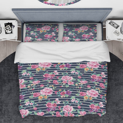 Ensemble de housse de couette designart fleurs