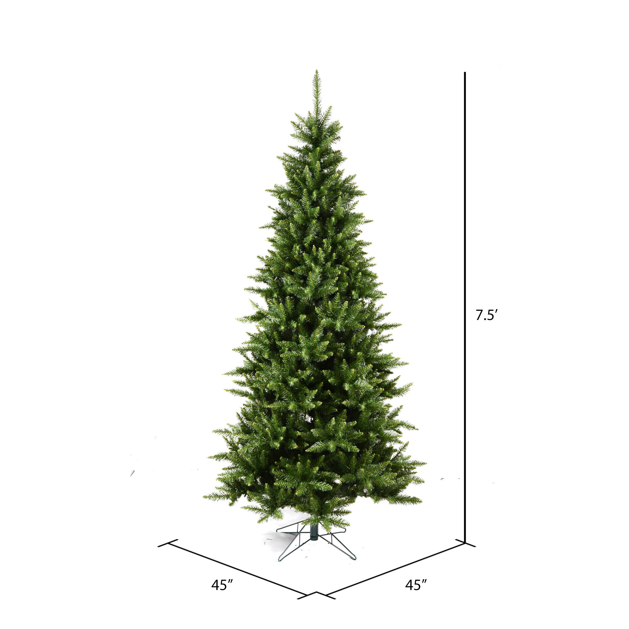 Peabody Fir Artificial Christmas Tree, 7.5'