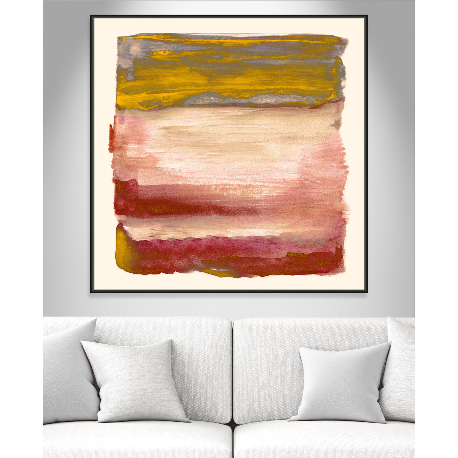 Yellow Sky I Print by Nan, Black, 46.5" H x 46.5" W