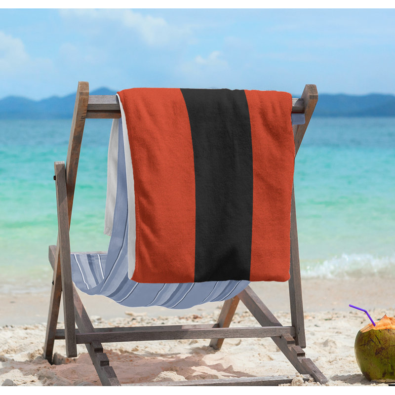 Vancouver Lightweight Beach Towel, Microfiber, Red/Black/Red