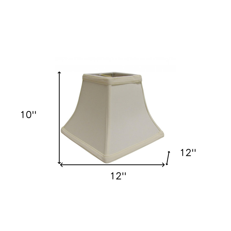 Abat-jour carré sans cloche, Œuf, H 10 po x l 12 po x P 12 po